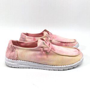 Hey Dude Wendy Tie Dye Slip-On Shoes Women's Size 10 Lemon Ombre Casual Summer